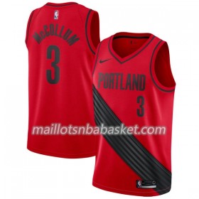 Maillot Homme Portland Trail Blazers CJ McCollum 3 Nike 2017-18 Rouge Swingman